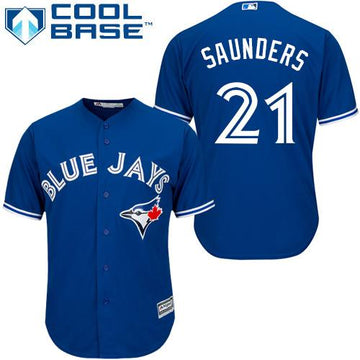 Michael Saunders Toronto Blue Jays blue jersey
