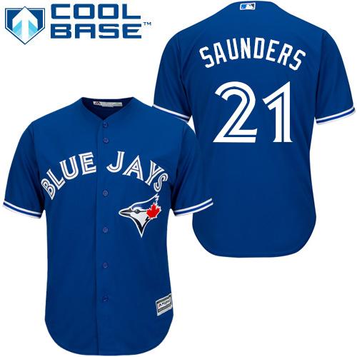 Michael Saunders Toronto Blue Jays blue jersey