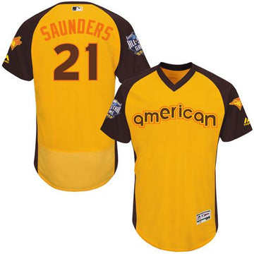 Michael Saunders Toronto Blue Jays gold All-Star jersey