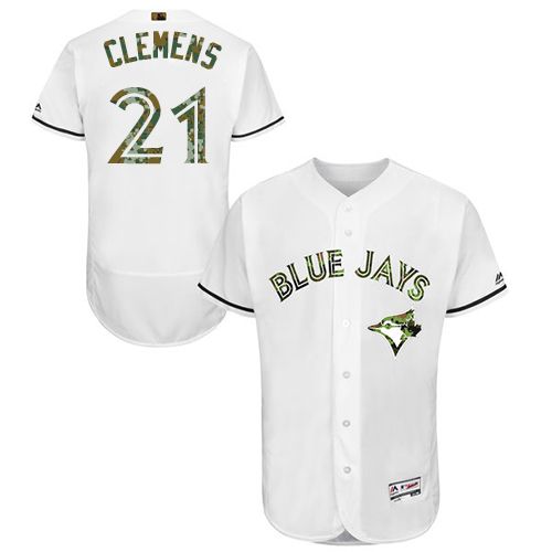 Roger Clemens Toronto Blue Jays white Authentic jersey