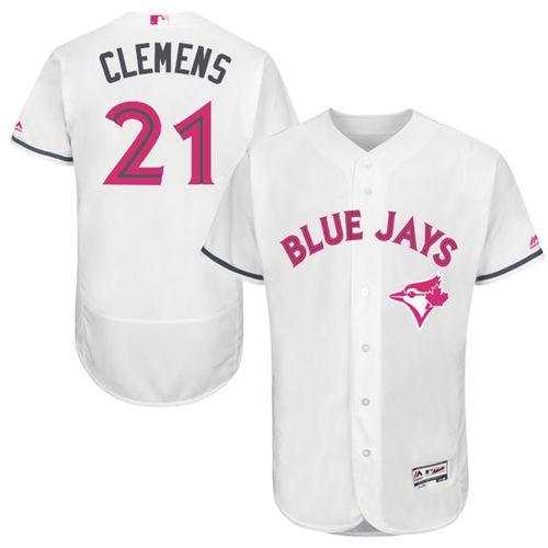 Roger Clemens Toronto Blue Jays white Authentic jersey