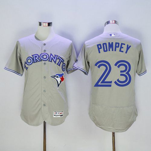 Dalton Pompey Toronto Blue Jays grey Authentic jersey