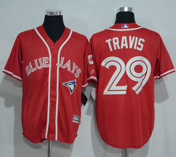Devon Travis Toronto Blue Jays red jersey
