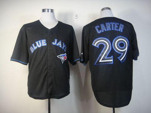 Joe Carter Toronto Blue Jays black Fashion jersey