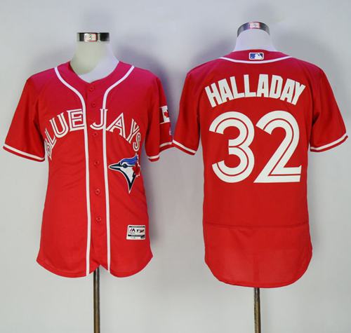 Roy Halladay Toronto Blue Jays red Authentic jersey