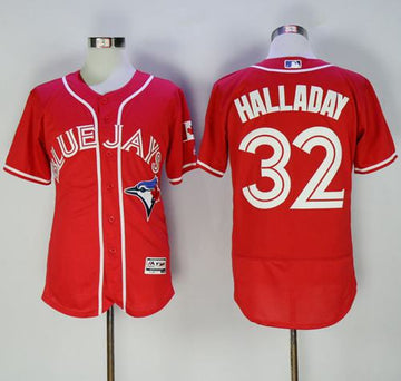 Roy Halladay Toronto Blue Jays red Authentic jersey
