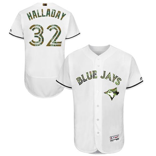 Roy Halladay Toronto Blue Jays white Authentic jersey