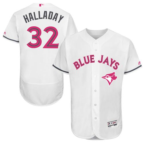 Roy Halladay Toronto Blue Jays white Authentic jersey