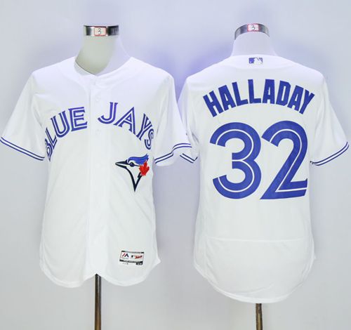 Roy Halladay Toronto Blue Jays white Authentic jersey
