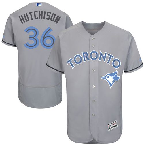 Drew Hutchison Toronto Blue Jays grey Authentic jersey
