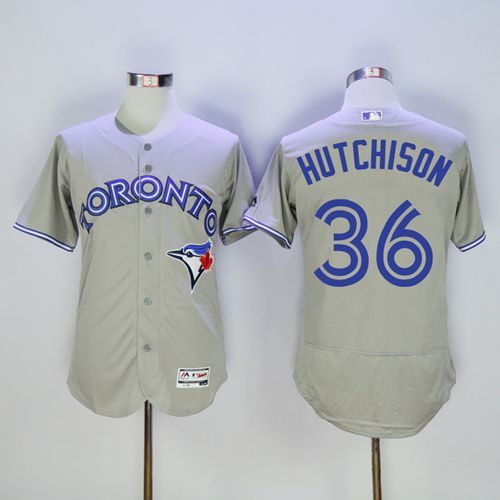 Drew Hutchison Toronto Blue Jays grey Authentic jersey