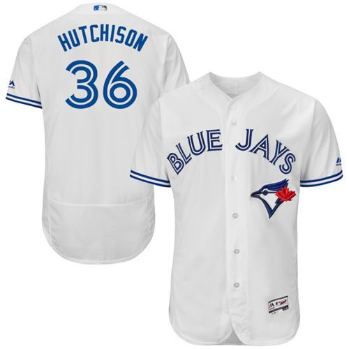 Drew Hutchison Toronto Blue Jays white Authentic jersey
