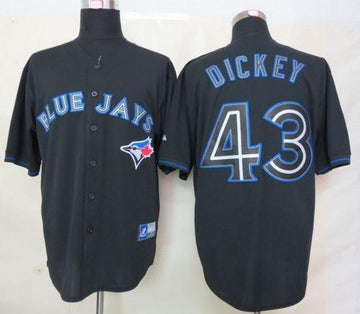RA Dickey Toronto Blue Jays black Fashion jersey
