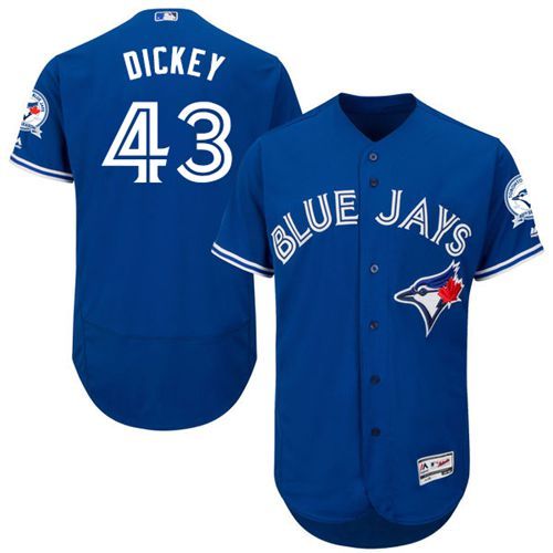 RA Dickey Toronto Blue Jays blue Authentic jersey
