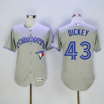 RA Dickey Toronto Blue Jays grey Authentic jersey