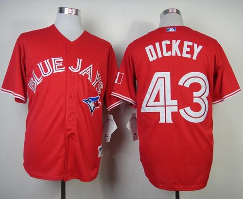 RA Dickey Toronto Blue Jays red jersey