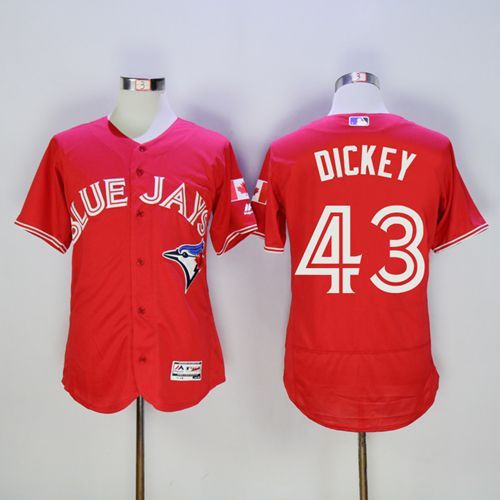 RA Dickey Toronto Blue Jays red Authentic jersey