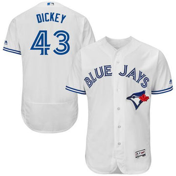 RA Dickey Toronto Blue Jays white Authentic jersey