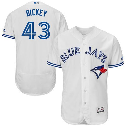 RA Dickey Toronto Blue Jays white Authentic jersey