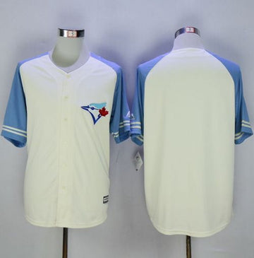 Custom Toronto Blue Jays cream-blue jersey