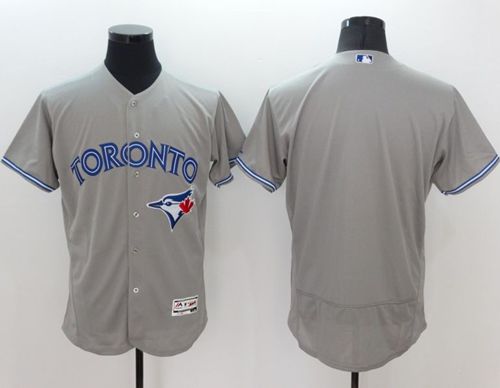 Custom Toronto Blue Jays grey Authentic jersey