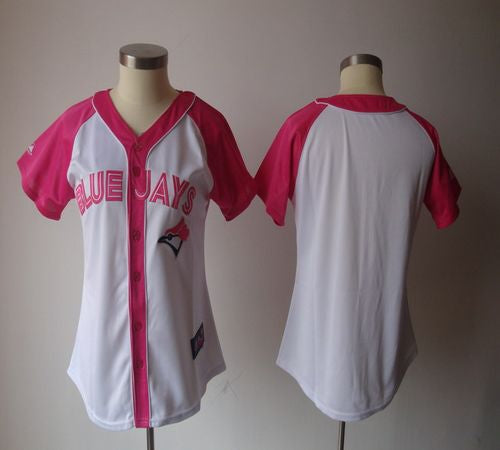 Custom Toronto Blue Jays white-pink Fashion jersey