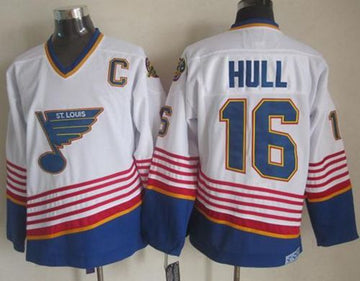 Brett Hull White-Light St. Louis Blues blue Throwback jersey