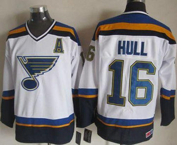 Brett Hull St. Louis Blues white-navy Throwback jersey