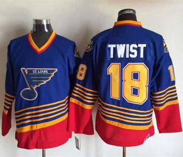 Tony Twist St. Louis Blues blue-red Throwback jersey