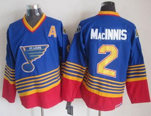 Al MacInnis St. Louis Blues blue-red Throwback jersey
