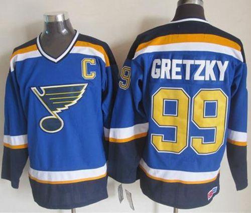 Wayne Gretzky St. Louis Blues blue Throwback jersey