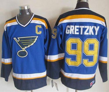 Wayne Gretzky St. Louis Blues blue Throwback jersey