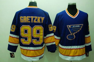 Wayne Gretzky St. Louis Blues blue Throwback jersey