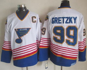 Wayne Gretzky St. Louis Blues white Throwback jersey