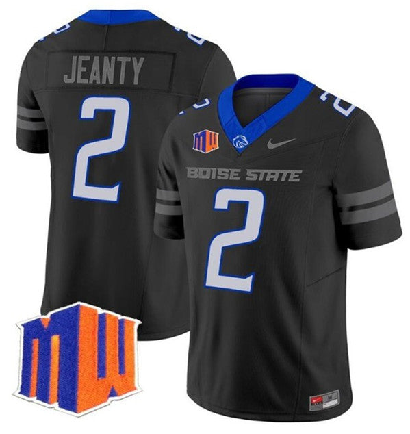 Ashton Jeanty Boise State Broncos black jersey