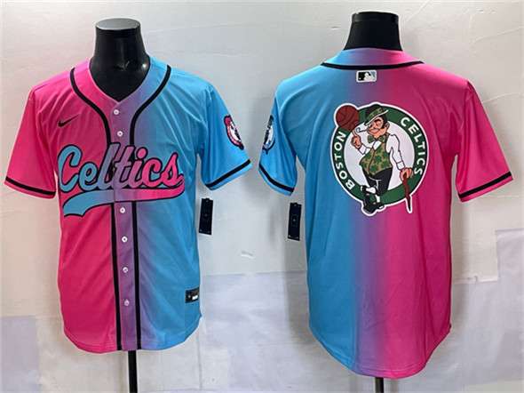 Team Big Logo Boston Celtics pink-blue jersey
