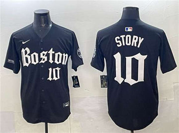 Trevor Story Boston Red Sox black jersey