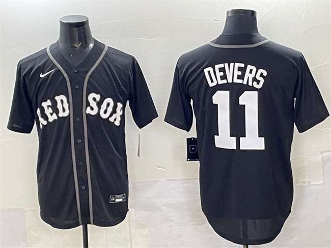 Rafael Devers Boston Red Sox black Lights Out jersey