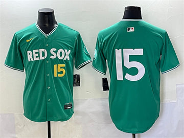 Dustin Pedroia Boston Red Sox green City Connect jersey