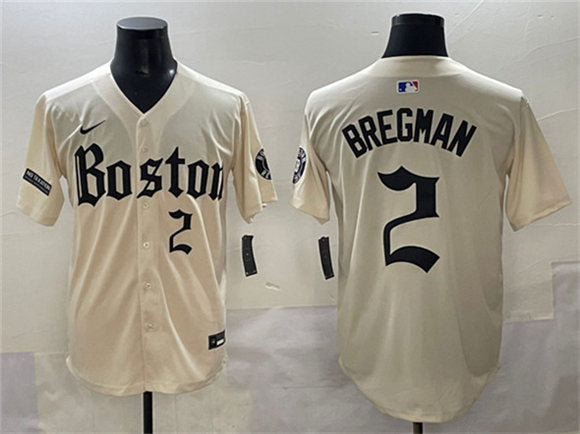 Alex Bregman Boston Red Sox cream jersey