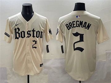 Alex Bregman Boston Red Sox cream jersey