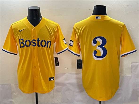 Ceddanne Rafaela Boston Red Sox gold City Connect jersey