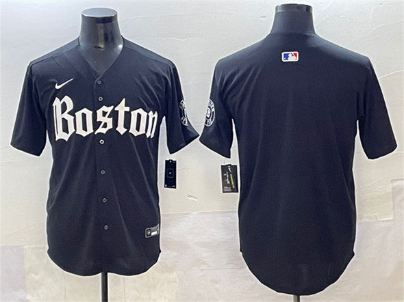 Custom Boston Red Sox black jersey
