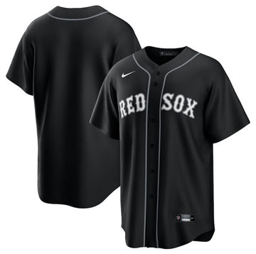 Custom Boston Red Sox black Lights Out jersey