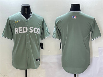 Custom Boston Red Sox green City Connect jersey
