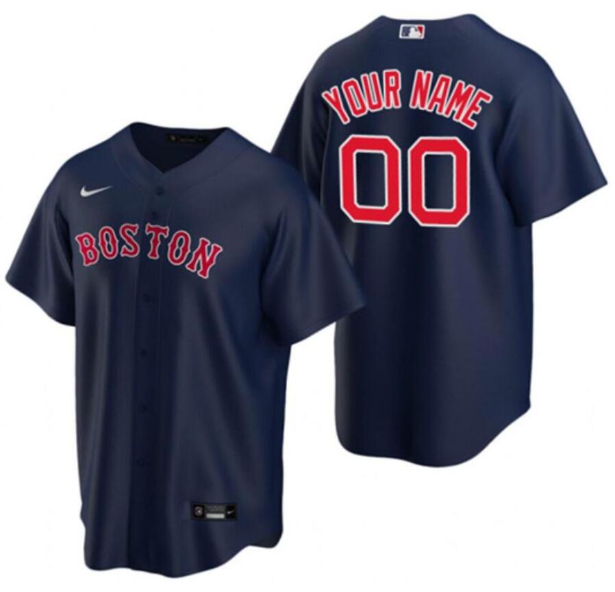 Custom Boston Red Sox navy jersey