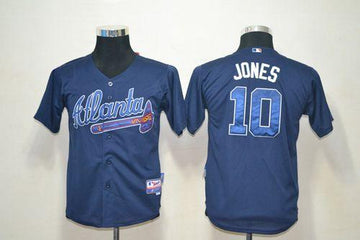 Chipper Jones Atlanta Braves blue jersey