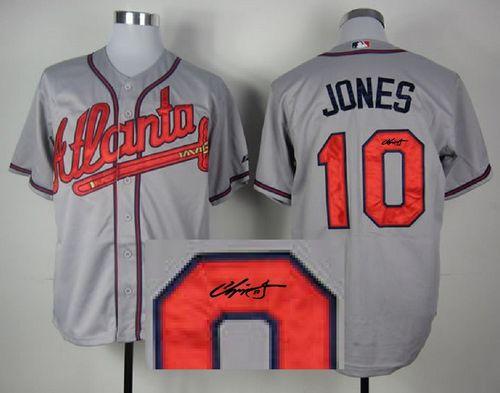 Chipper Jones Atlanta Braves grey jersey