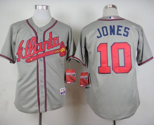 Chipper Jones Atlanta Braves grey jersey