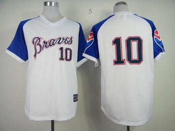Chipper Jones Atlanta Braves white Throwback jersey
